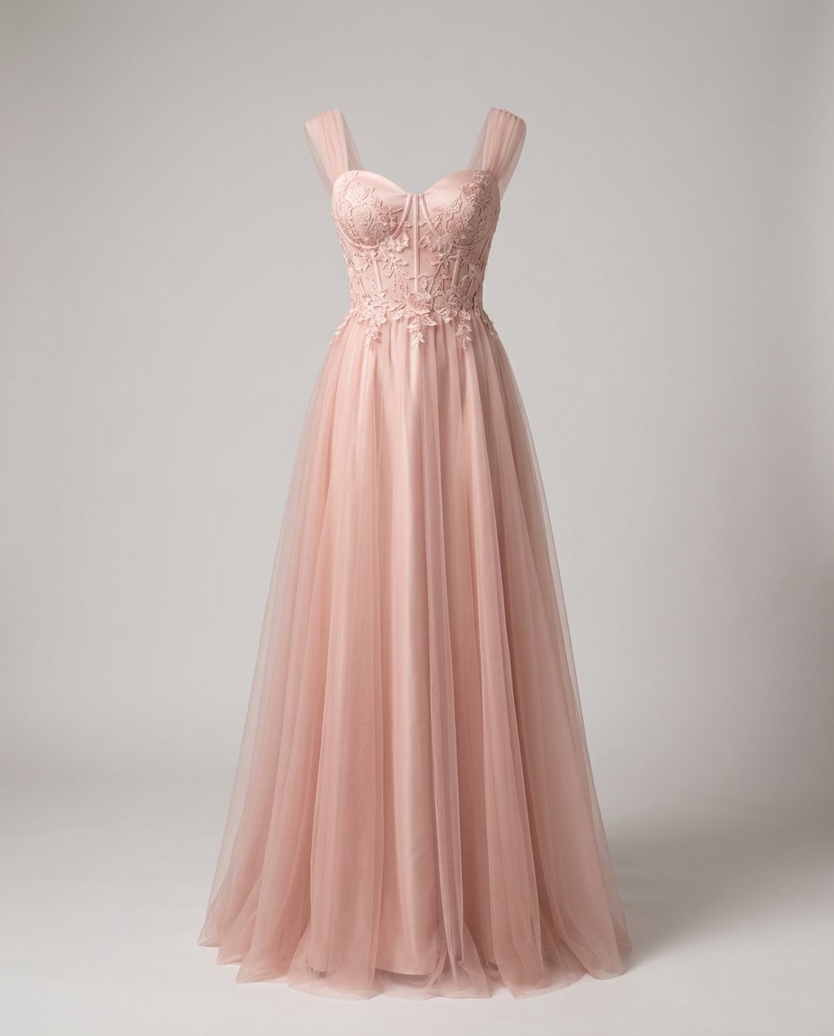 Blush Tulle Prom Dress